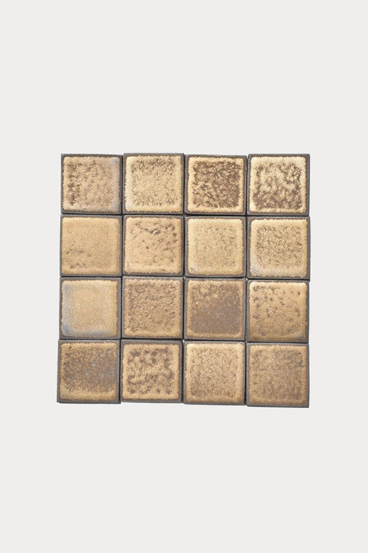 Ember BRONZE Crystal Gold tile layout on off-white background