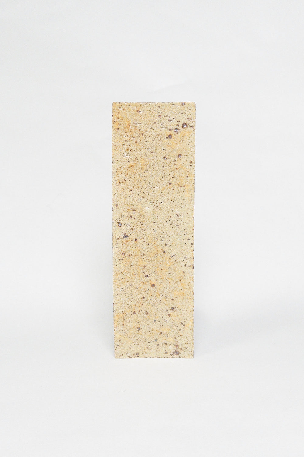 Artisan Birch beige thin brick tile with a satin matte glaze and earthy speckles