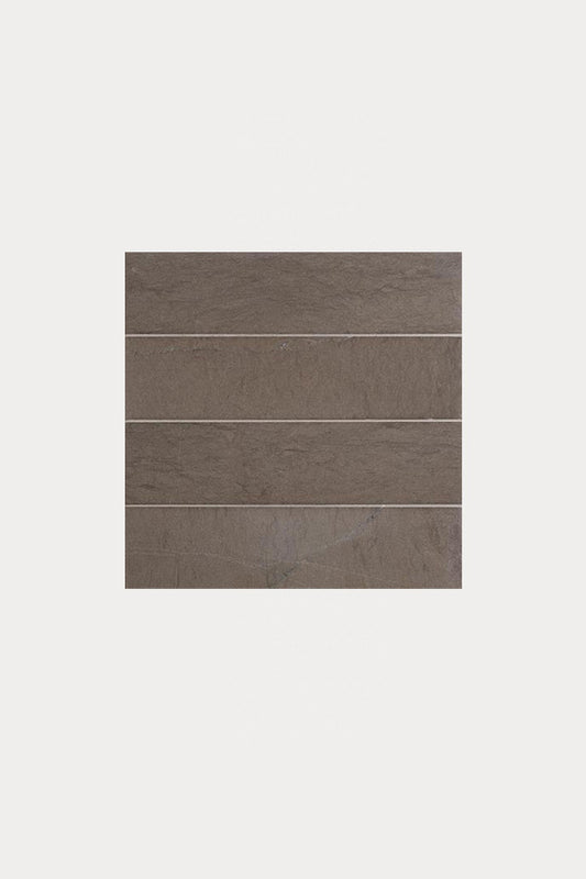 Rectangular tile with horizontal lines on a light gray background