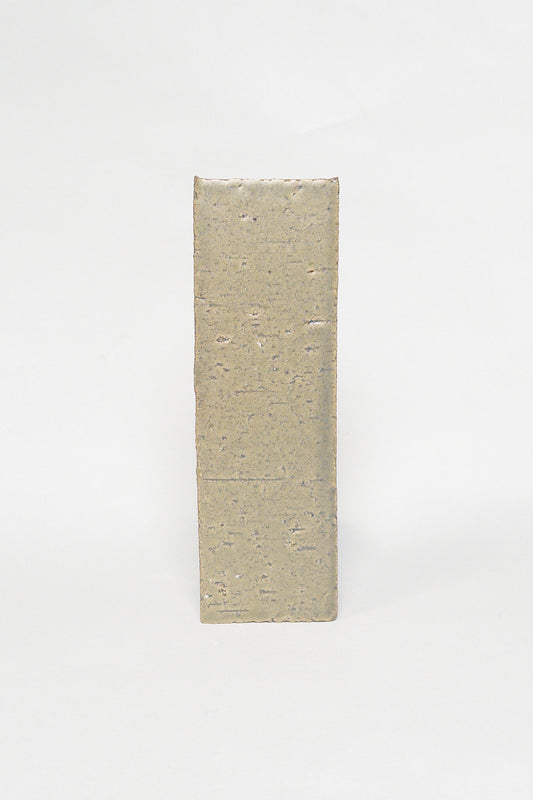 Artisan Rosemary taupe thin brick tile with a matte glaze and earthy surface texture