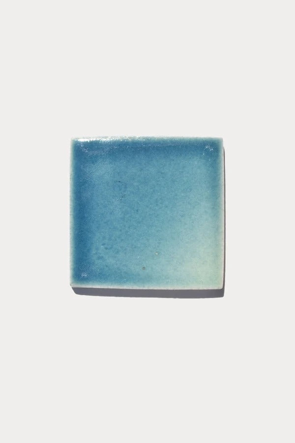 Ember AZURE Serenity tile sample on off-white background