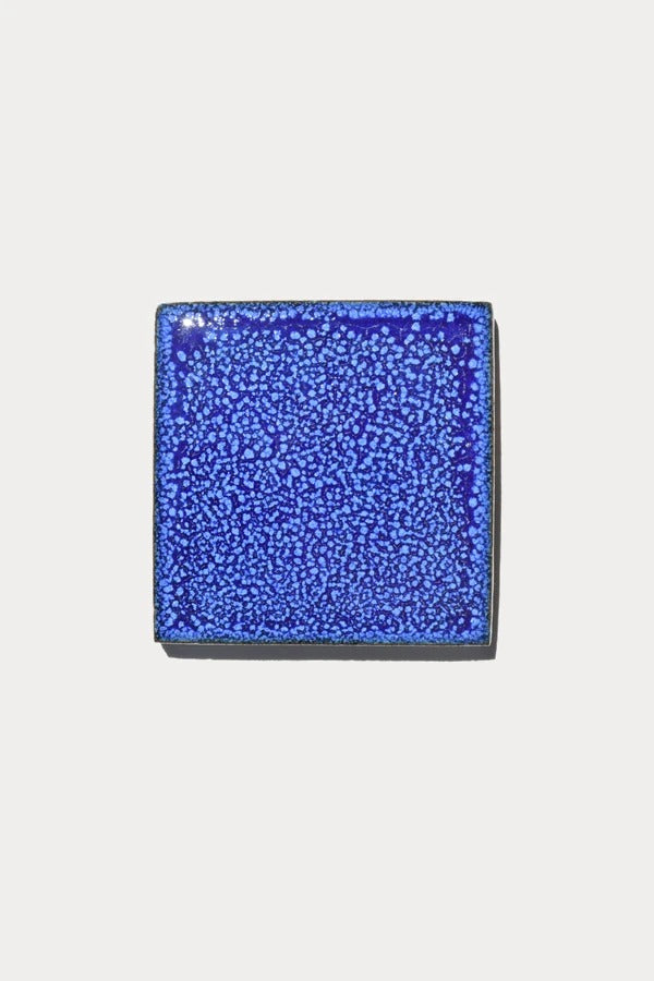 Ember COBALT Piedras 11 tile sample on off-white background