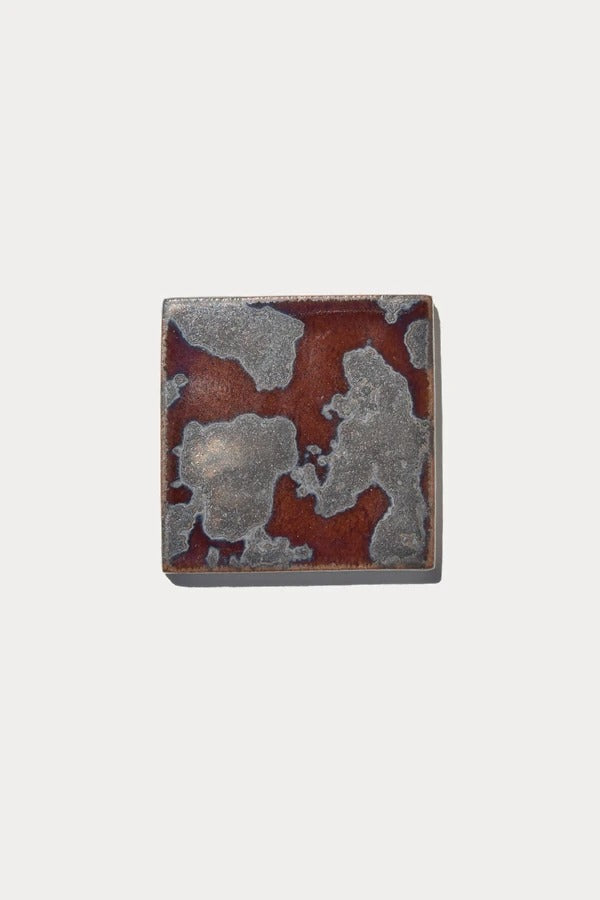 Ember OXBLOOD Piedras 80 tile sample on off-white background
