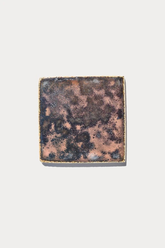 Ember OXIDE Piedras 161 tile sample on off-white background