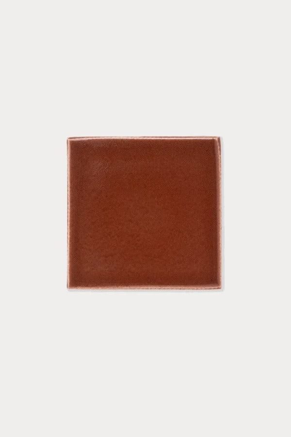 Summit ARCHES Cinnamon Gloss tile sample on off-white background