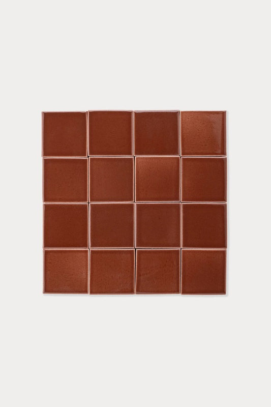 Summit ARCHES Cinnamon Gloss tile layout on off-white background